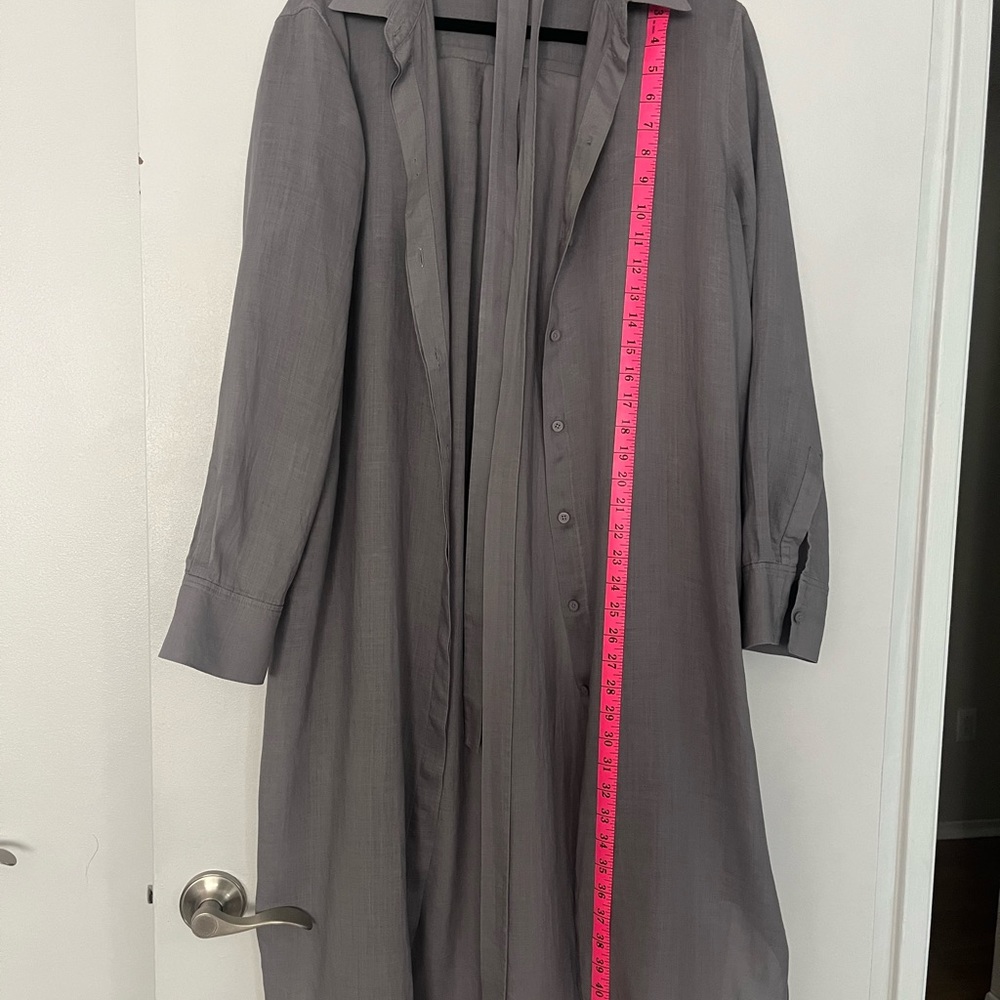 COS grey lightweight shirt dress